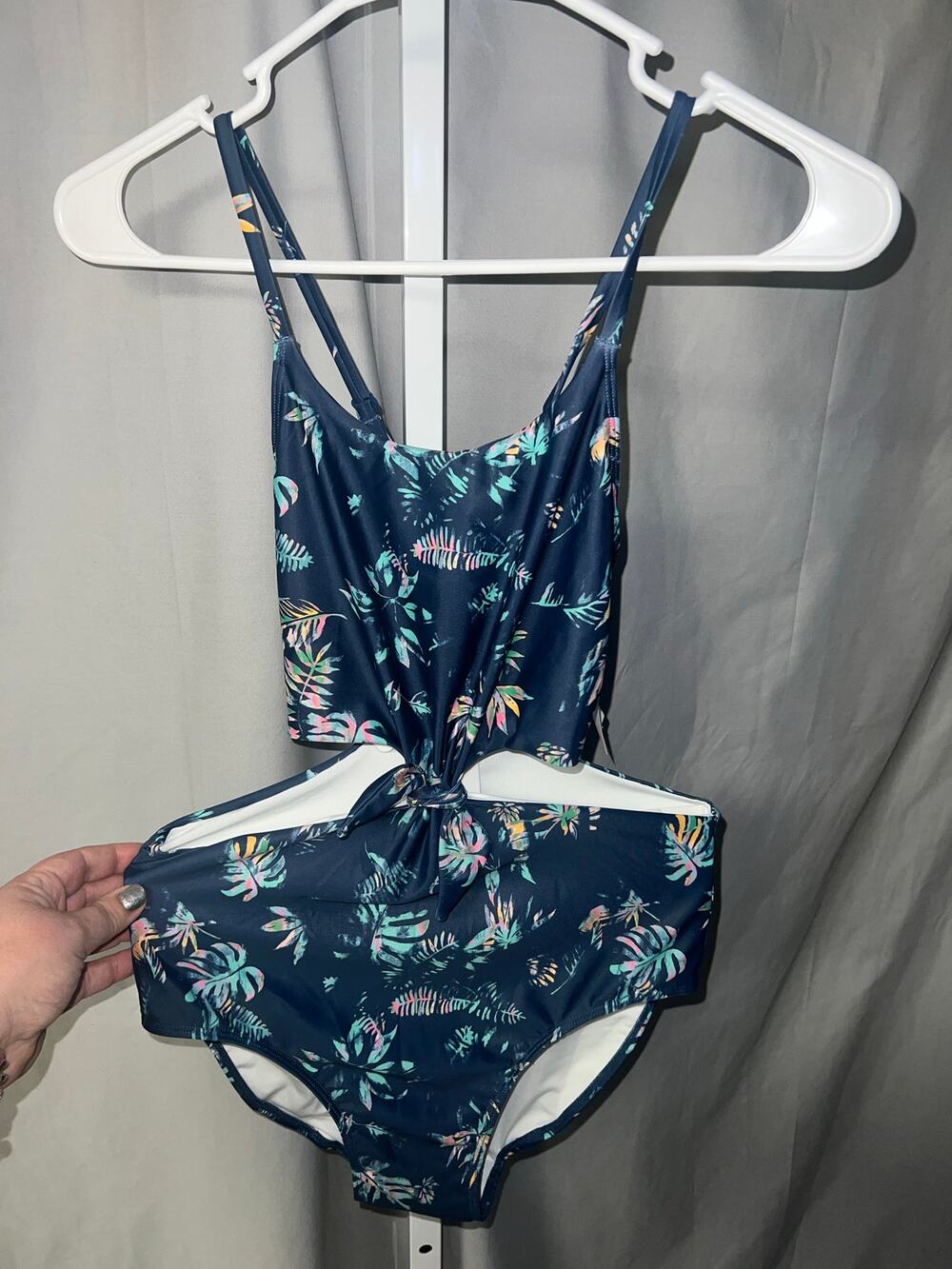 Melrose and Market Girls Tropical Print Swim Suit size 16